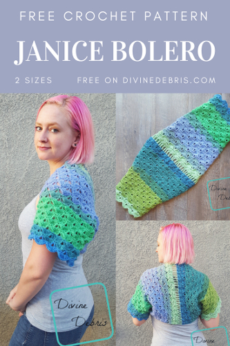 Janice Bolero crochet pattern by DivineDebris.com