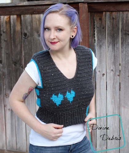 Heidi Hearts Vest free crochet pattern by DivineDebris.com
