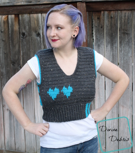 Heidi Hearts Vest free crochet pattern by DivineDebris.com