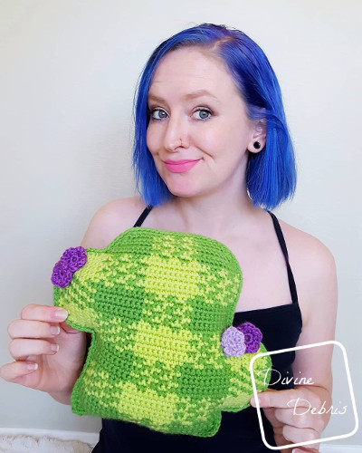 The Plaid Cactus free amigurumi crochet pattern by DivineDebris.com