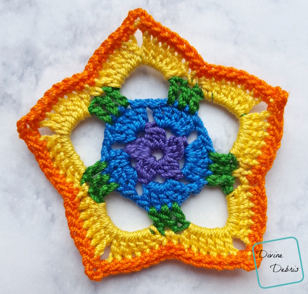 Rainbow Mini Mandala Crochet Earrings free pattern by DivineDebris.com
