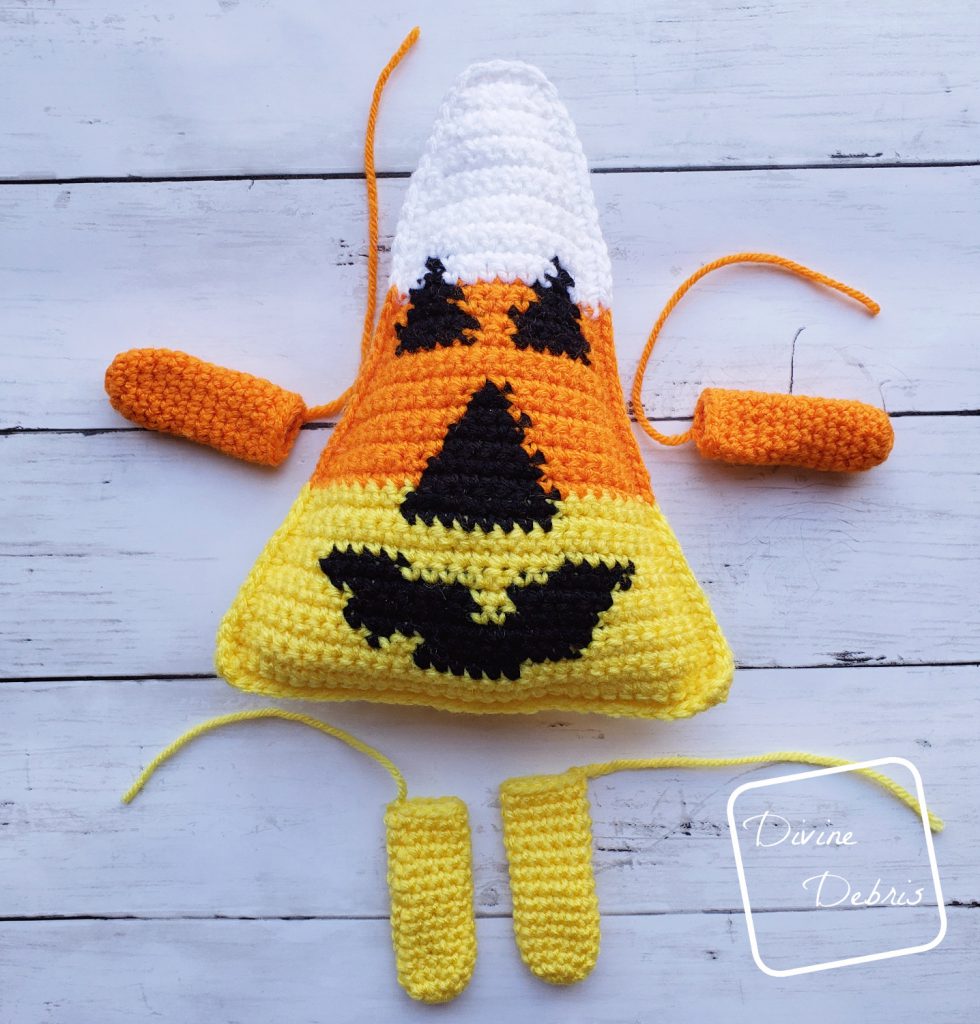 Candy Corn-o-Lantern free amigurumi pattern by DivineDebris.com