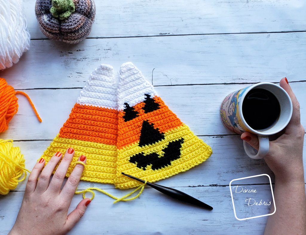 Candy Corn-o-Lantern free amigurumi pattern by DivineDebris.com