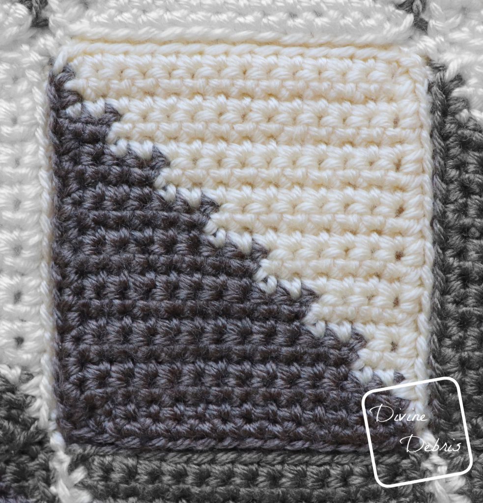 Square 2 of the Divine Diamonds Throw close up