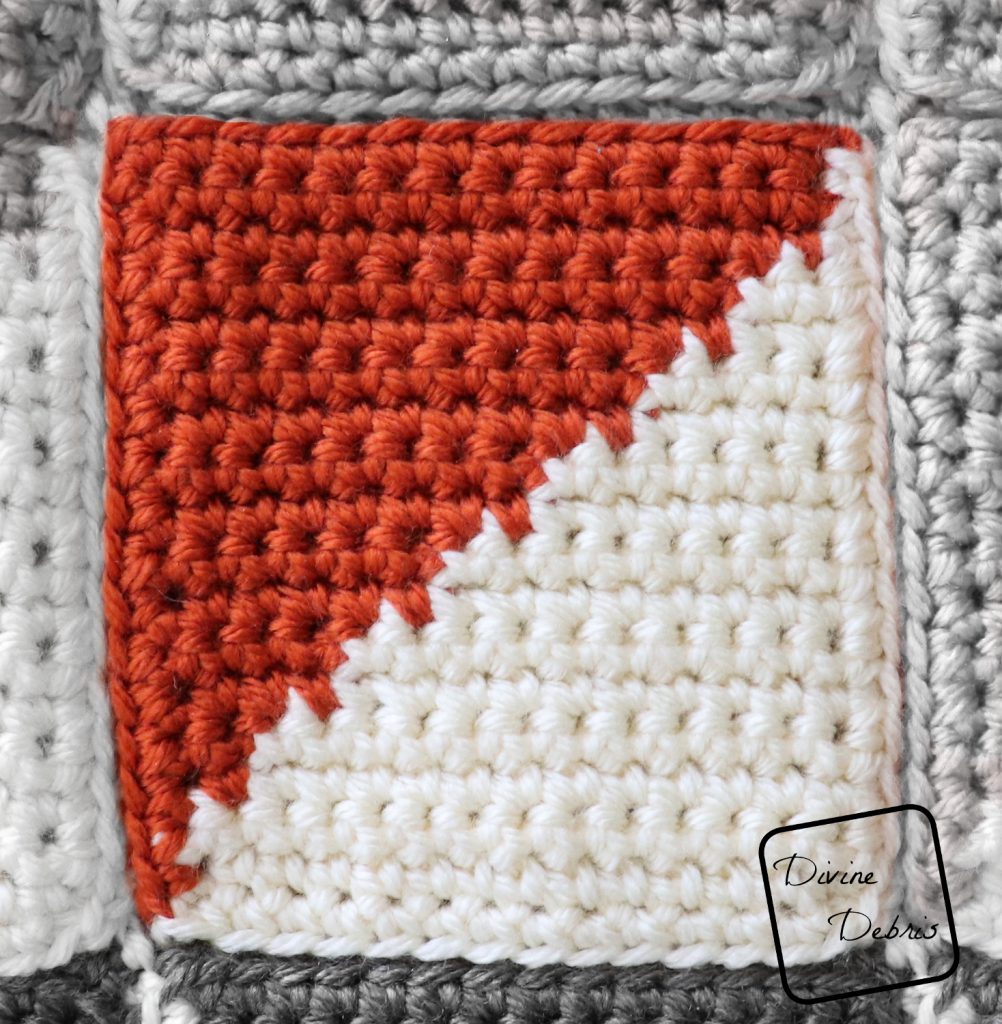 Square 3 of the Divine Diamonds Throw close up