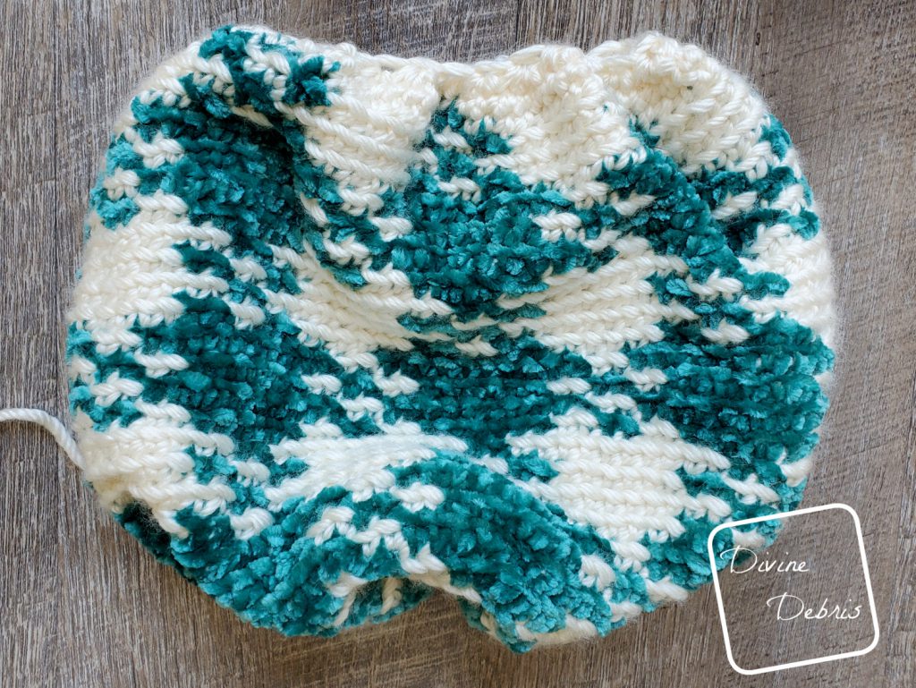 Learn to make the Pretty in Gingham Pumpkin from a free crochet pattern by DivineDebris.com
