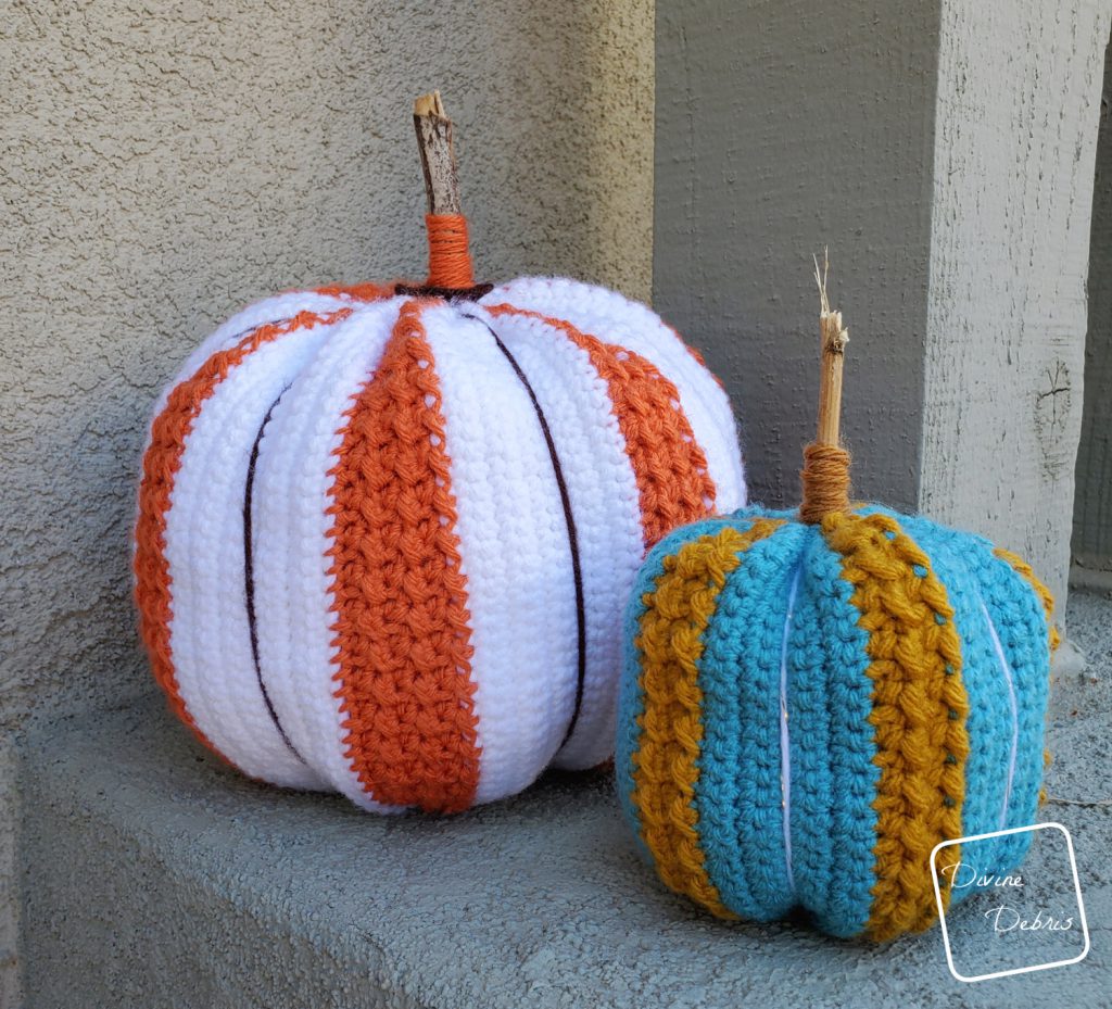 Simple Striped Pumpkin Amigurumi free crochet pattern by DivineDebris.com