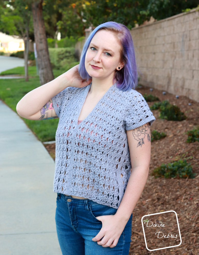 Harper Shirt free crochet pattern by DivineDebris.com