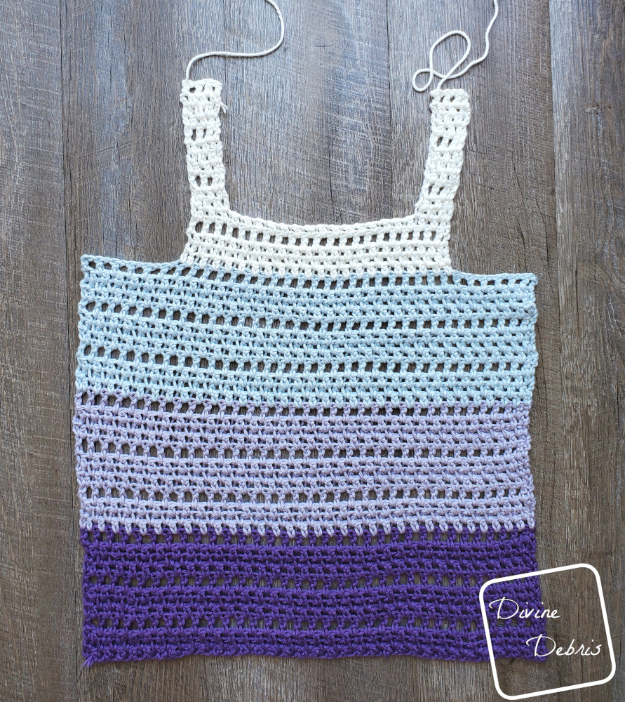 The Melanie Tank Top free crochet pattern by DivineDebris.com