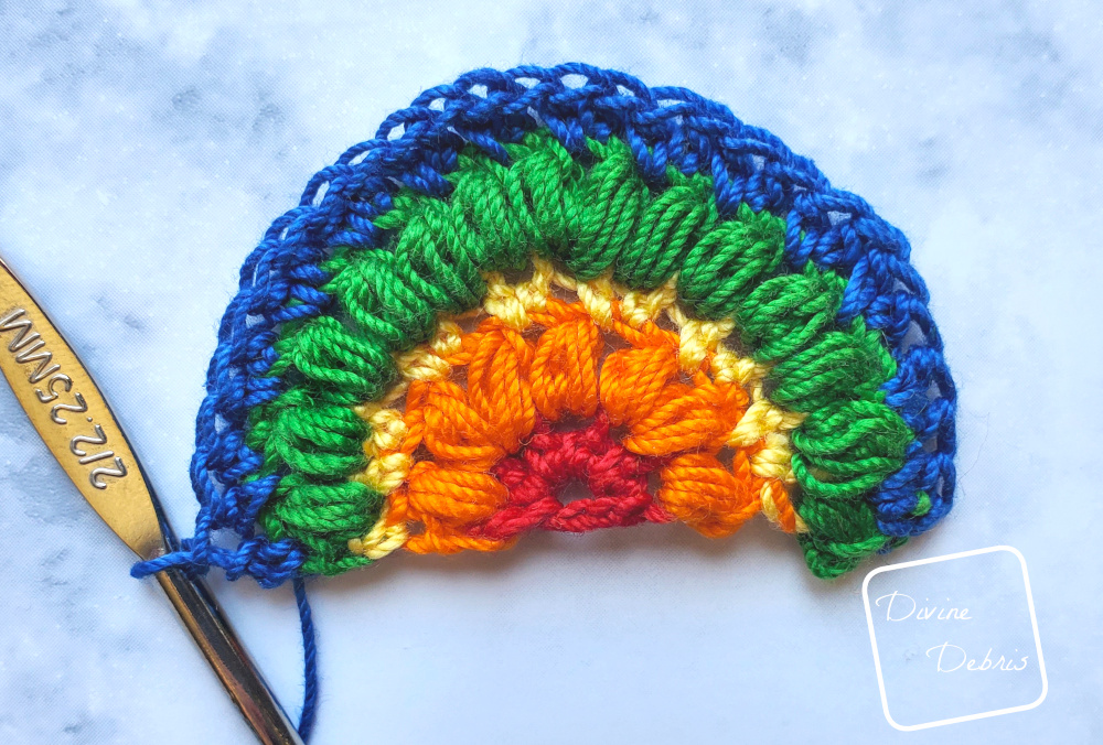 Puff Rainbow Earrings free crochet pattern by DivineDebris.com
