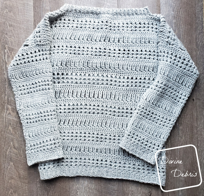 The Stephanie Sweater free crochet pattern by DivineDebris.com
