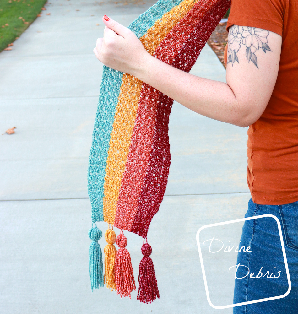Dana Scarf free crochet pattern by DivineDebris.com