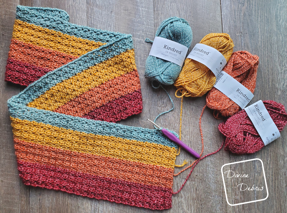 Dana Scarf free crochet pattern by Divine Debris