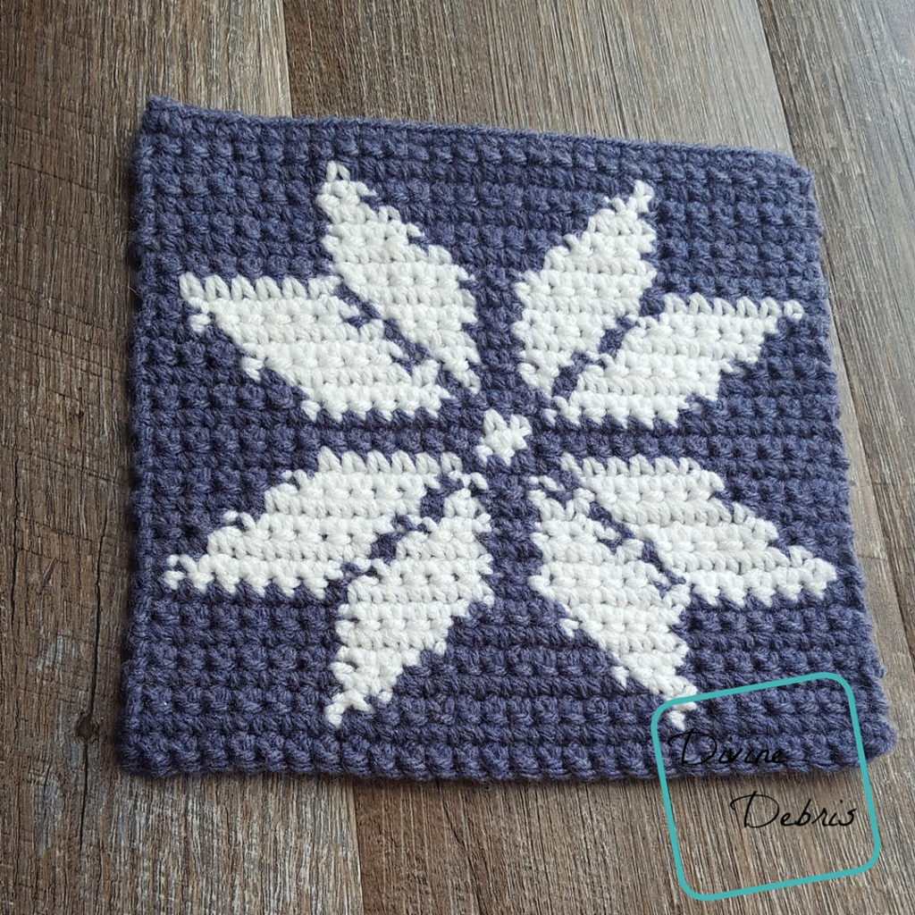 8" Tapestry Snowflake Afghan Square crochet pattern by Divine Debris