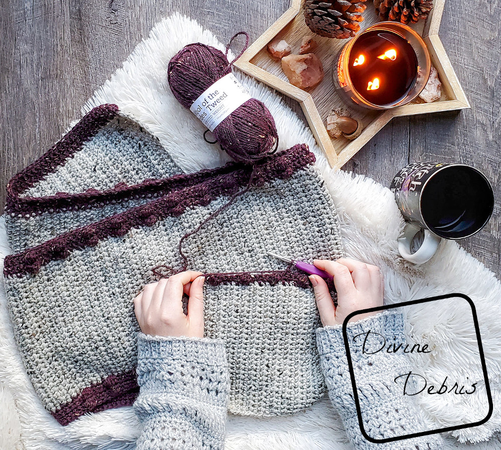 Bobbi Pocket Scarf free crochet pattern by DivineDebris.com