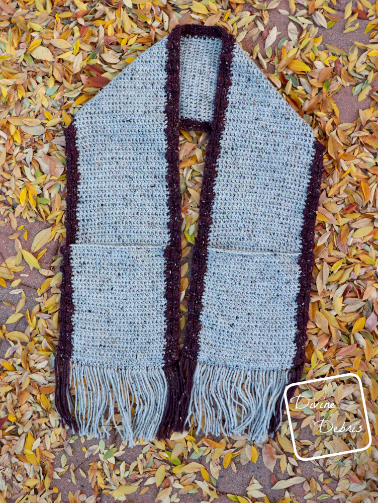 Bobbi Pocket Scarf free crochet pattern by DivineDebris.com