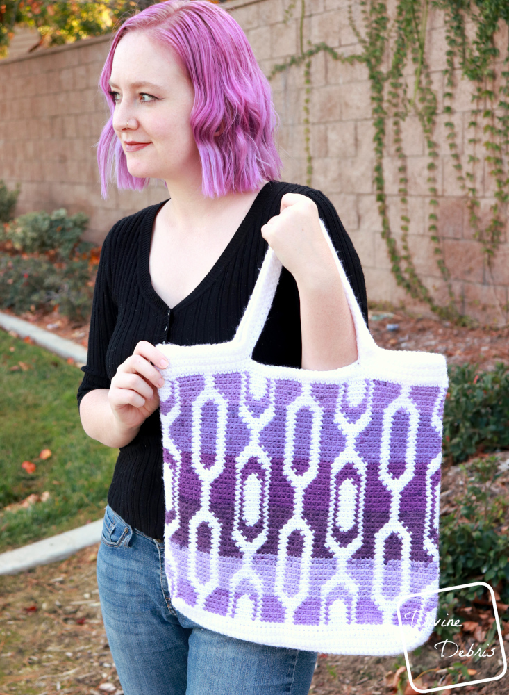 Cecelia Tapestry Bag free crochet pattern by DivineDebris.com