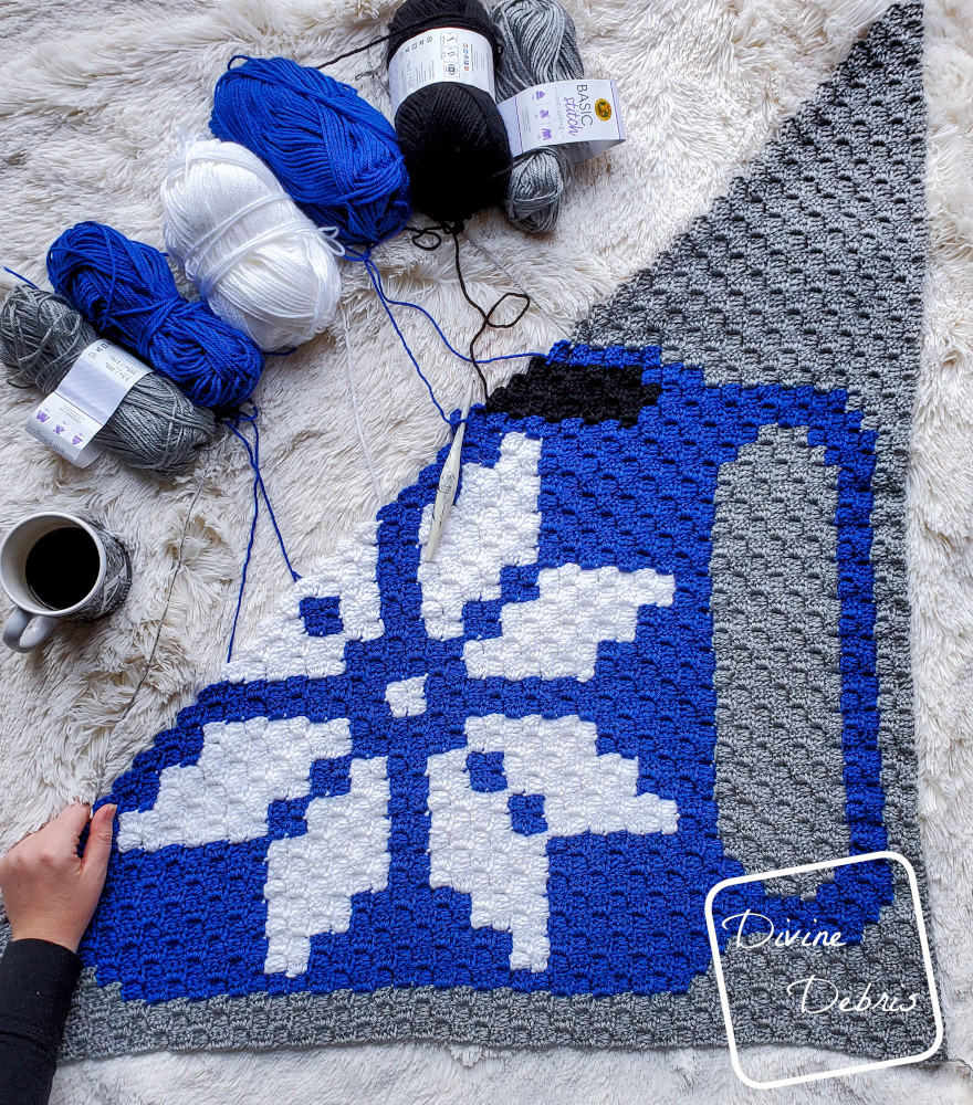 Cozy Coffee Throw free crochet pattern graph on DivineDebris.com