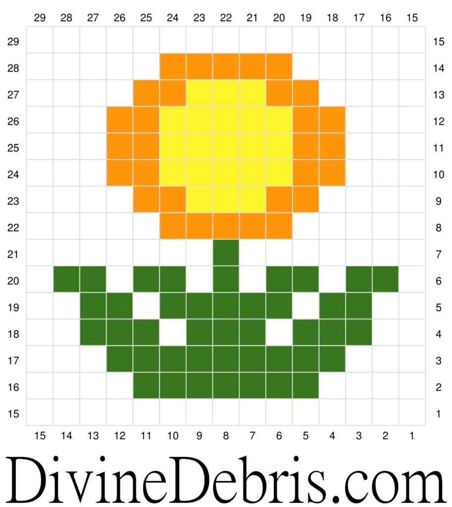 Graph of the C2C Mum Afghan Square by DivineDebris.com