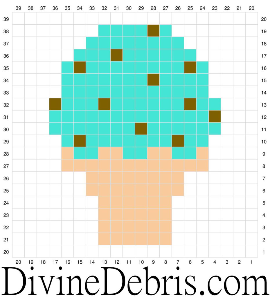 Graph for the C2C Ice Cream Cone Afghan Square 