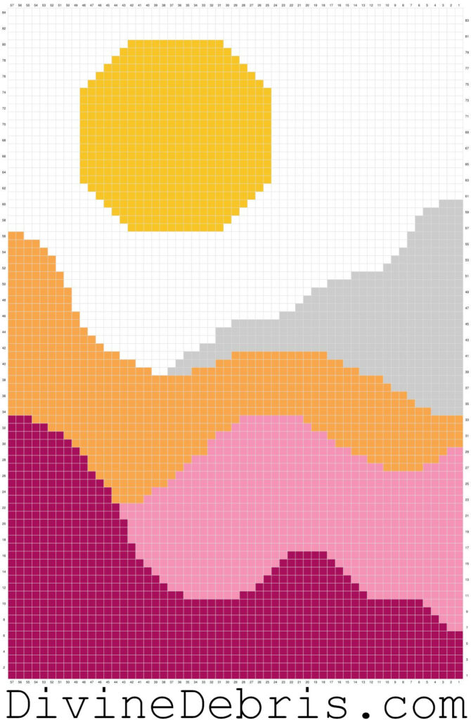 [Image description] Graph for the Painted Hills Wall Hanging