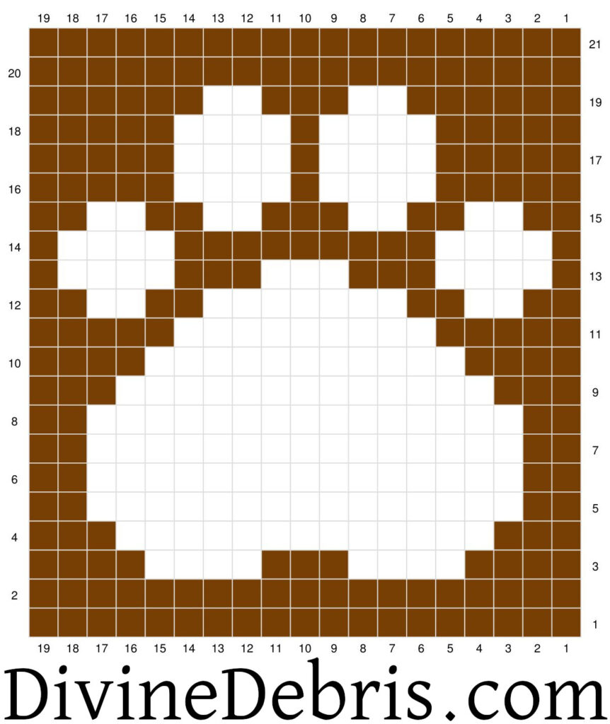 [Image description] Cute Paw Print Square graph by Divine Debris