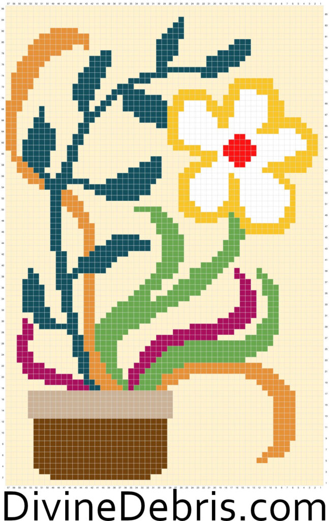 [image description] Groovy Bloom Wall Hanging graph by Divine Debris