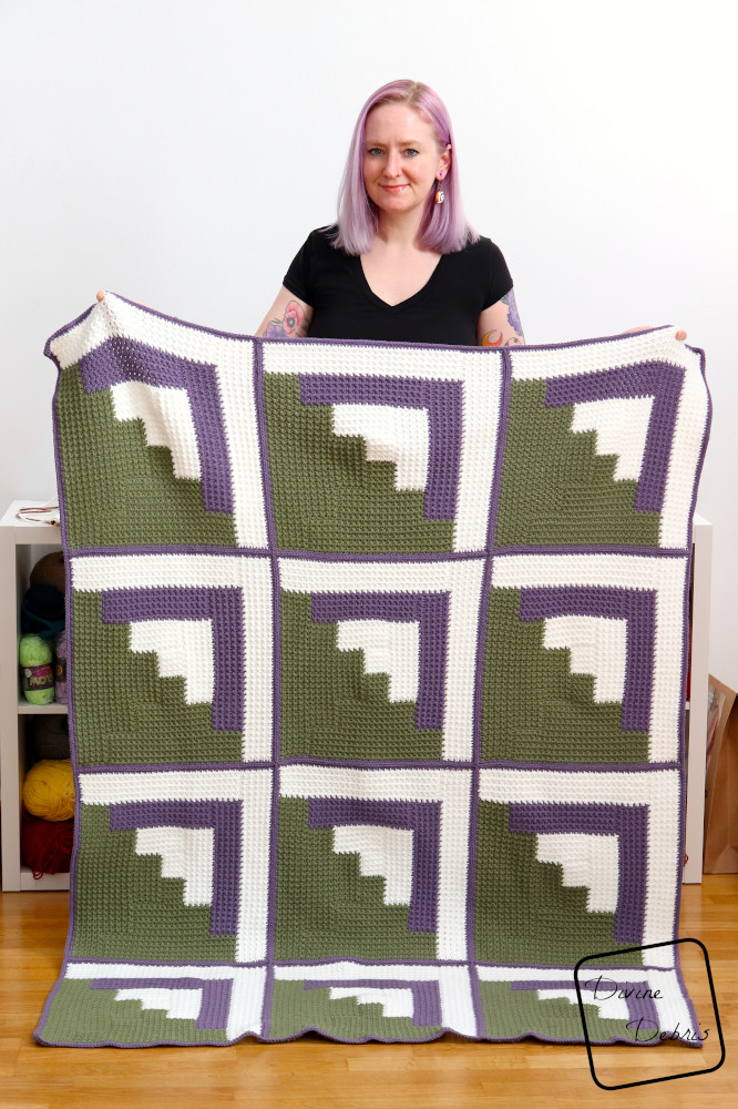 Mountain Log Cabin Blanket