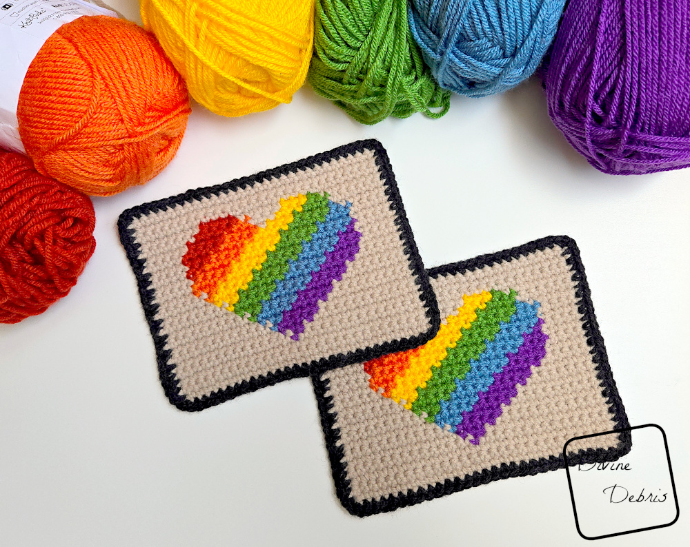 Rainbow Heart Coaster