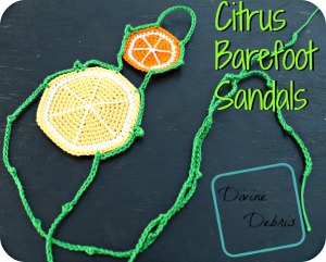 Citrus Barefoot Sandals Pattern by DivineDebris.com