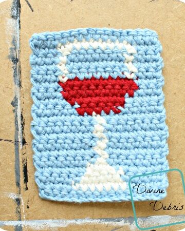 Wine Glass Coaster free crochet pattern by DivineDebris.com