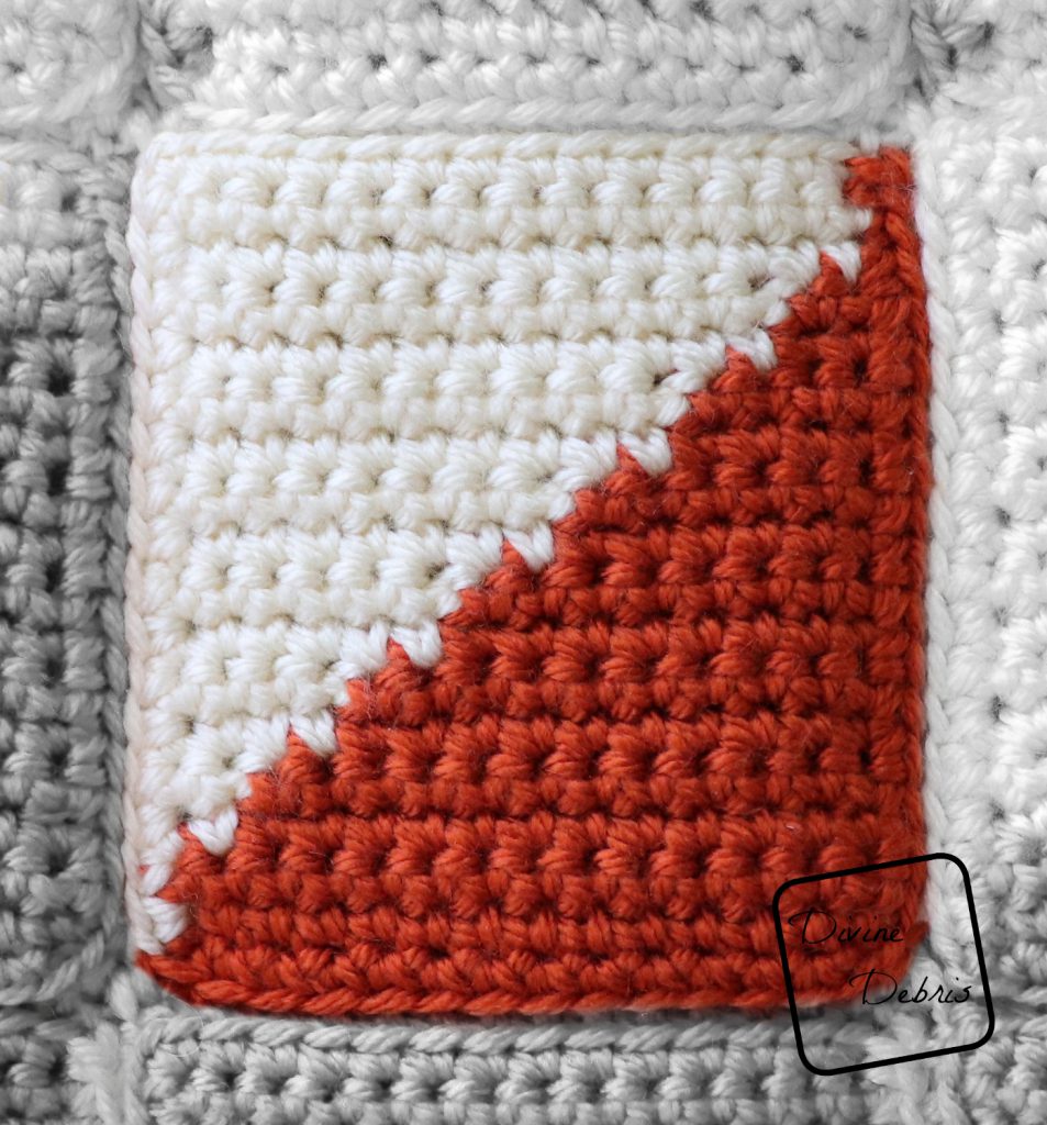 Square 4 of the Divine Diamonds Throw close up