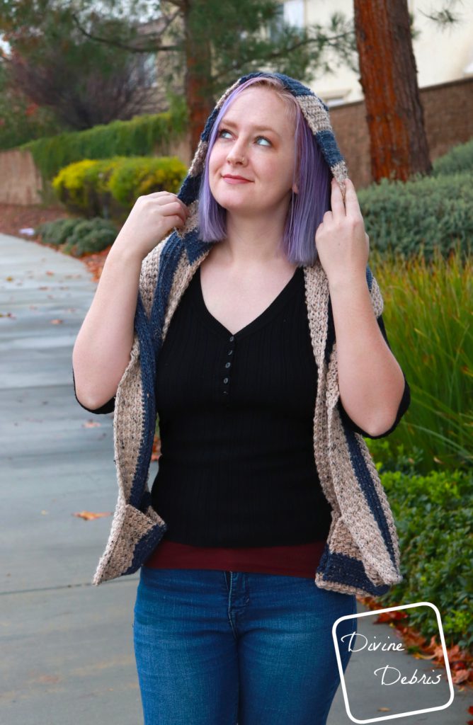 Artemis Hooded Scarf free crochet pattern by DivineDebris.com