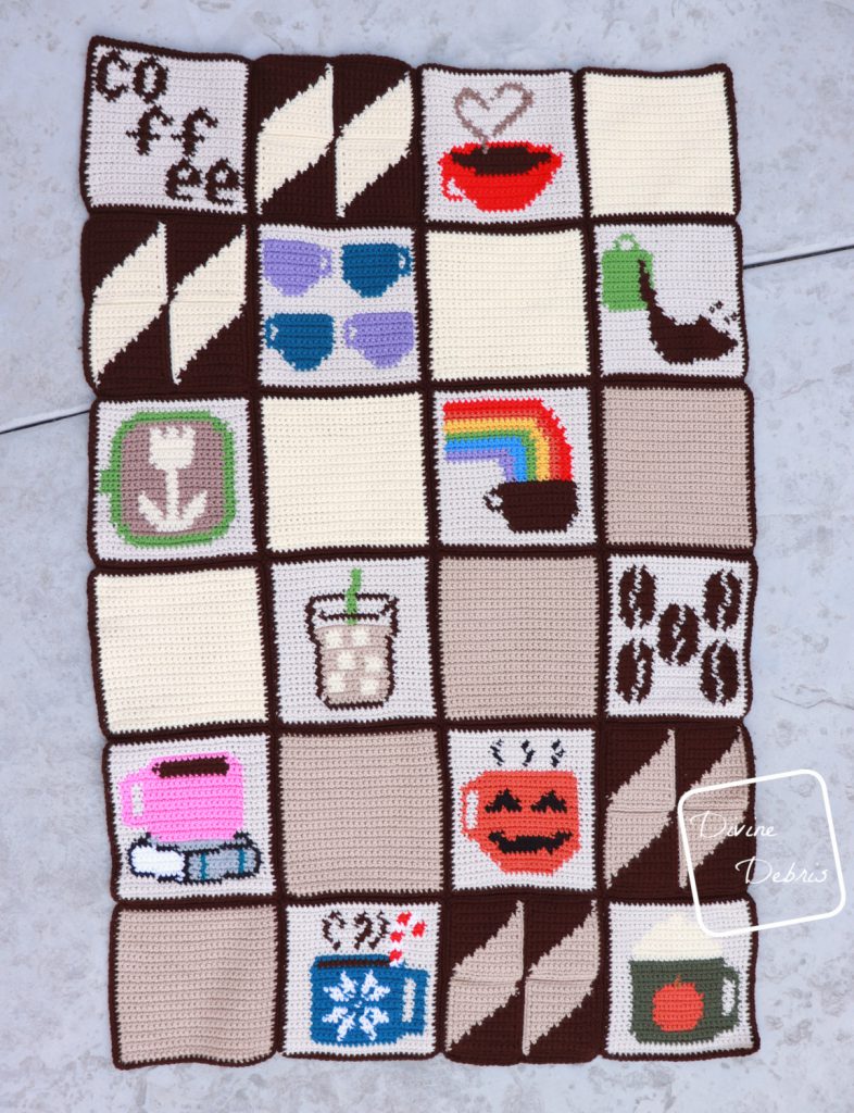 Tapestry Coffee Lapghan pattern by DivineDebris.com