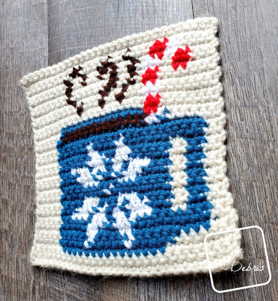 8″ Tapestry Peppermint Latte Afghan Square a free crochet pattern by DivineDebris.com