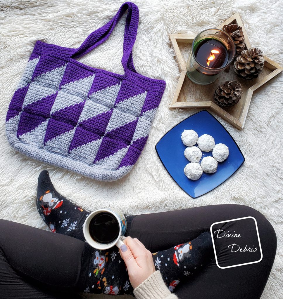Divine Diamonds Bag free crochet pattern by DivineDebris.com