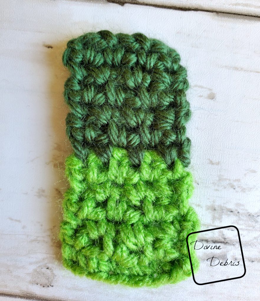 Linen Log Cabin Square: Sections 1 and 2 close up
