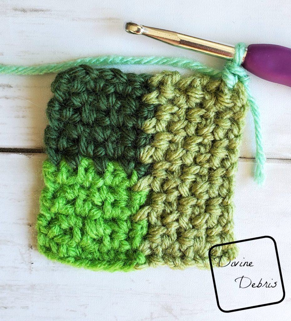 Linen Log Cabin Square: Where to start section 4 close up