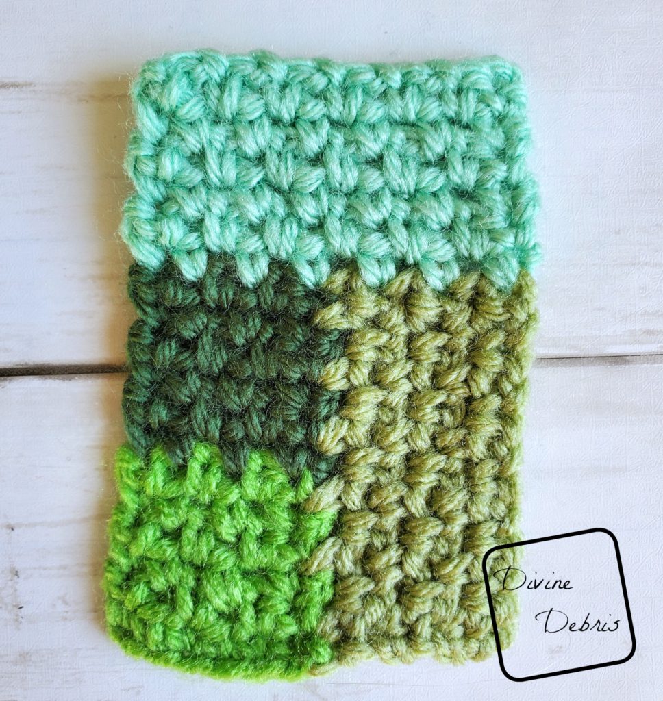 Linen Log Cabin Square: Sections 1 - 4 close up