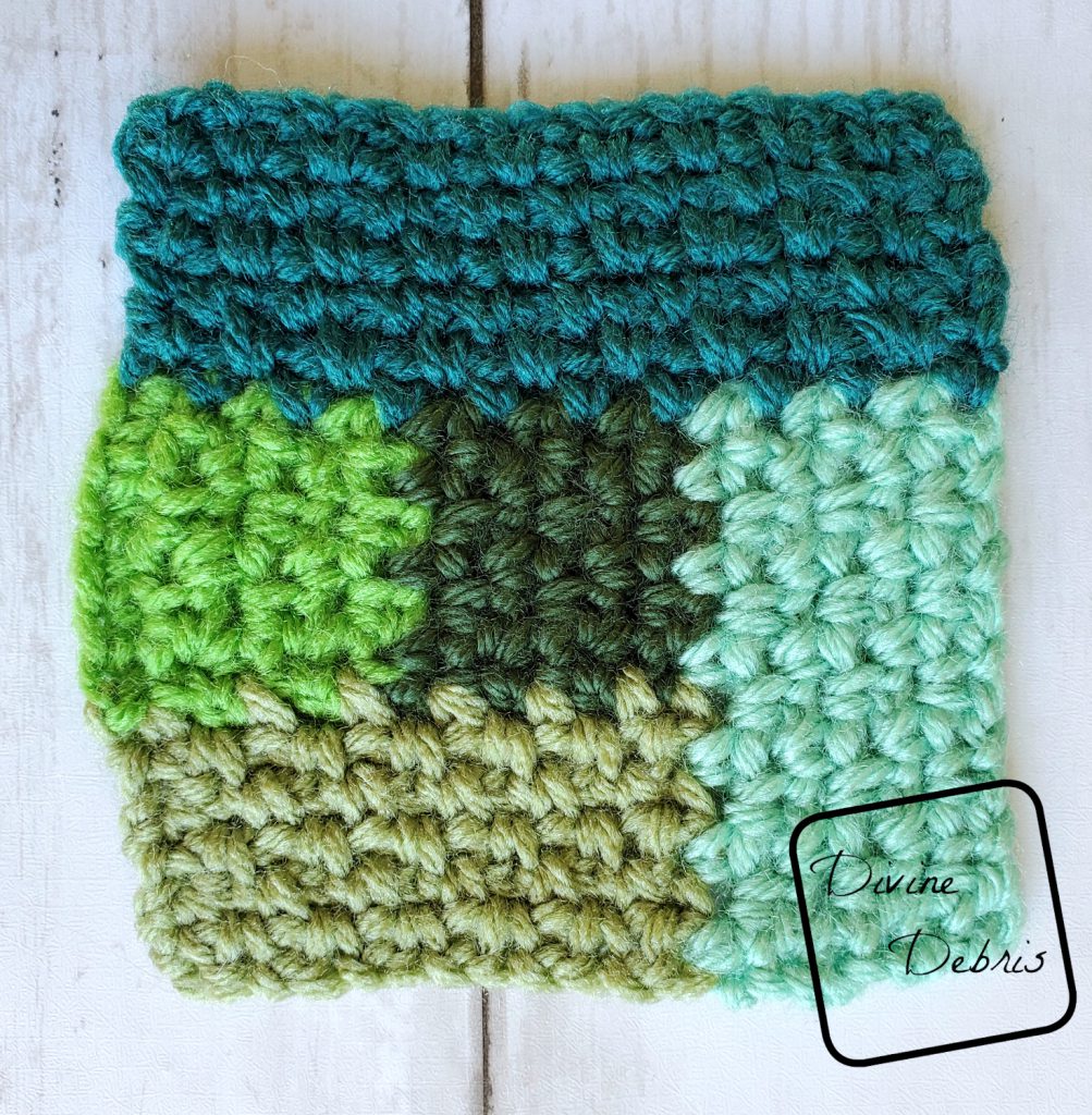 Linen Log Cabin Square: Sections 1 - 5 close up