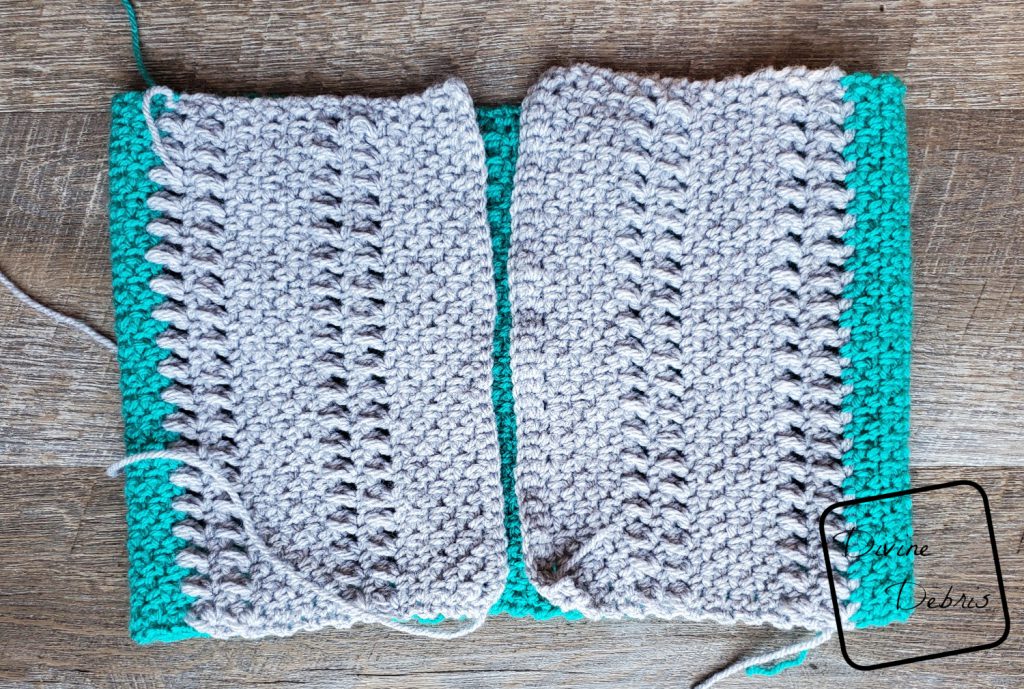 The Whitney Cowl folded before seaming