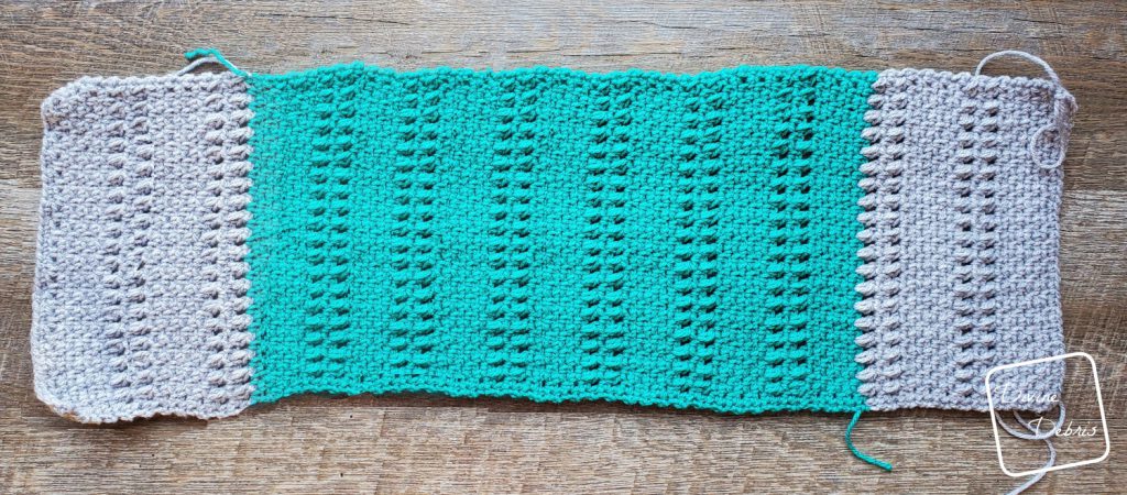 The Whitney Cowl flat before seaming