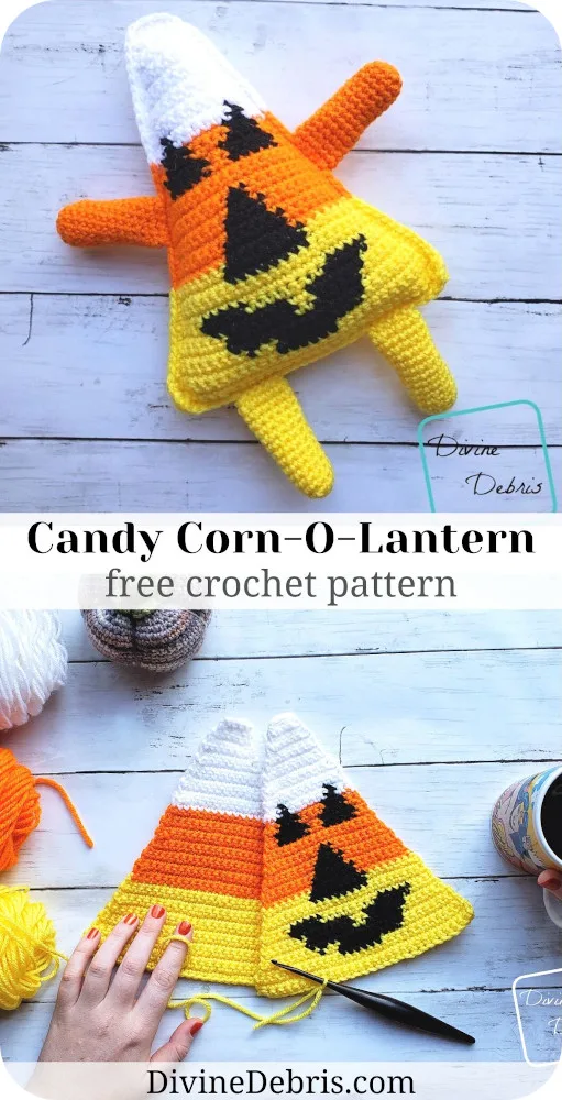 Candy Corn-O-Lantern Amigurumi free crochet pattern