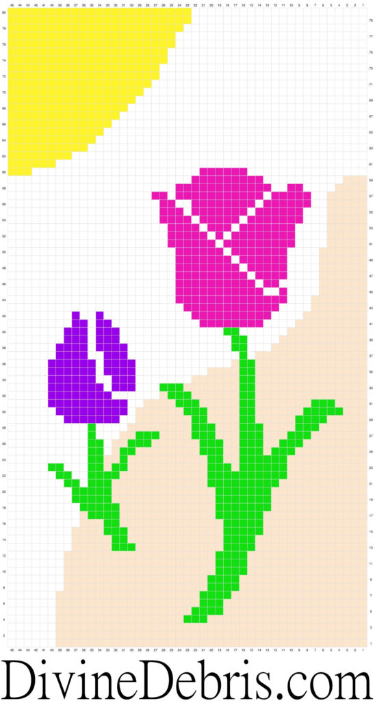 {image description] Cute Tulips Wall Hanging graph