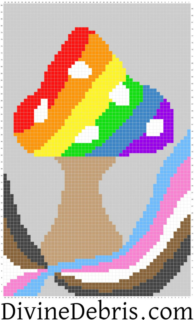 [Image description] graph for the 'Shroom For Everyone Wall Hanging