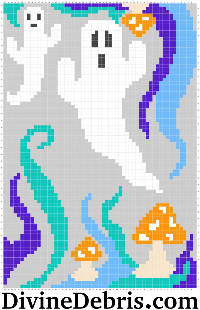 [Image description] the Ghosts of the Blue Lagoon Wall Hanging graph